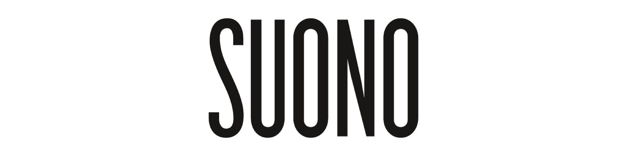 Marchio Suono in orizzontale, lettering scuro su fondo chiaro