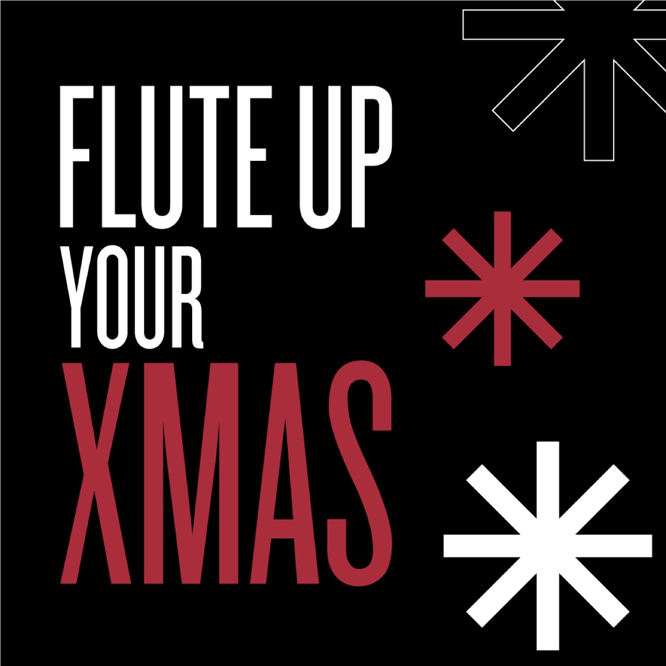 Visual natalizio Flute up your Xmas in formato quadrato