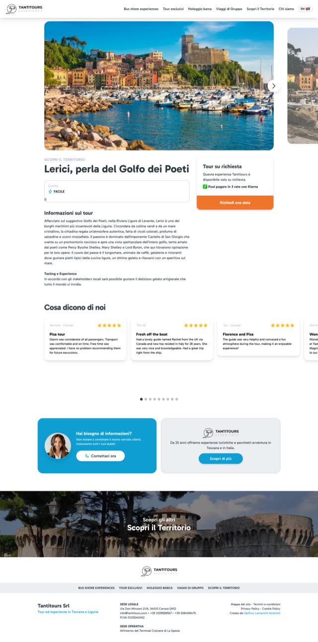 Pagina Scopri il territorio dedicata a Lerici, perla del Golfo dei Poeti