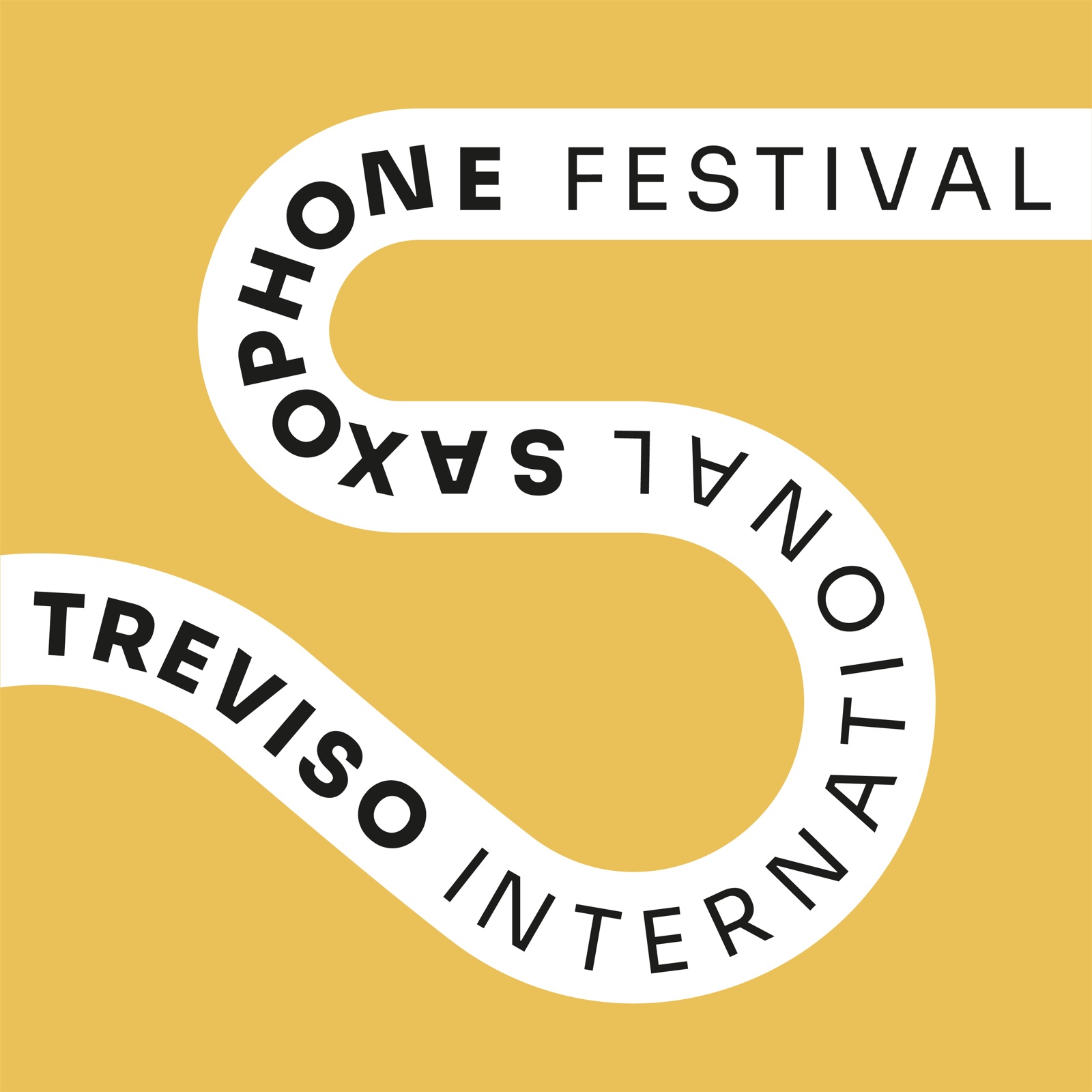 Il logo della 5ª edizione, 2026: il nastro disegna un 5 su fondo giallo