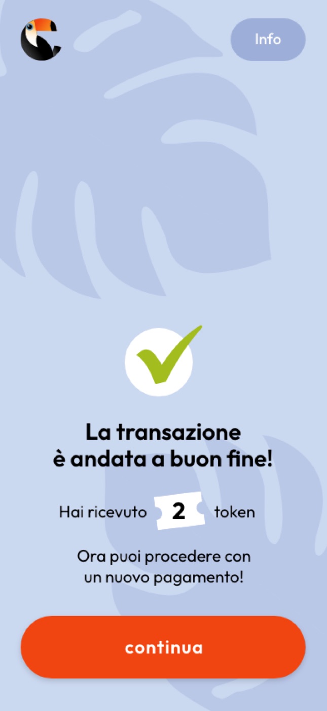 Interfaccia dell’esercente: seconda schermata della transazione