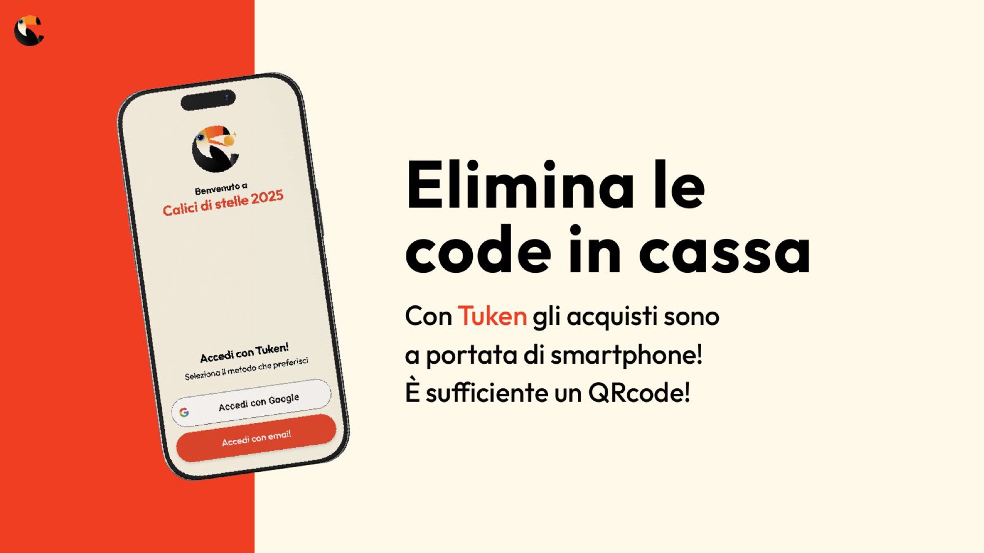 Pagina della presentazione: eliminare le code in cassa