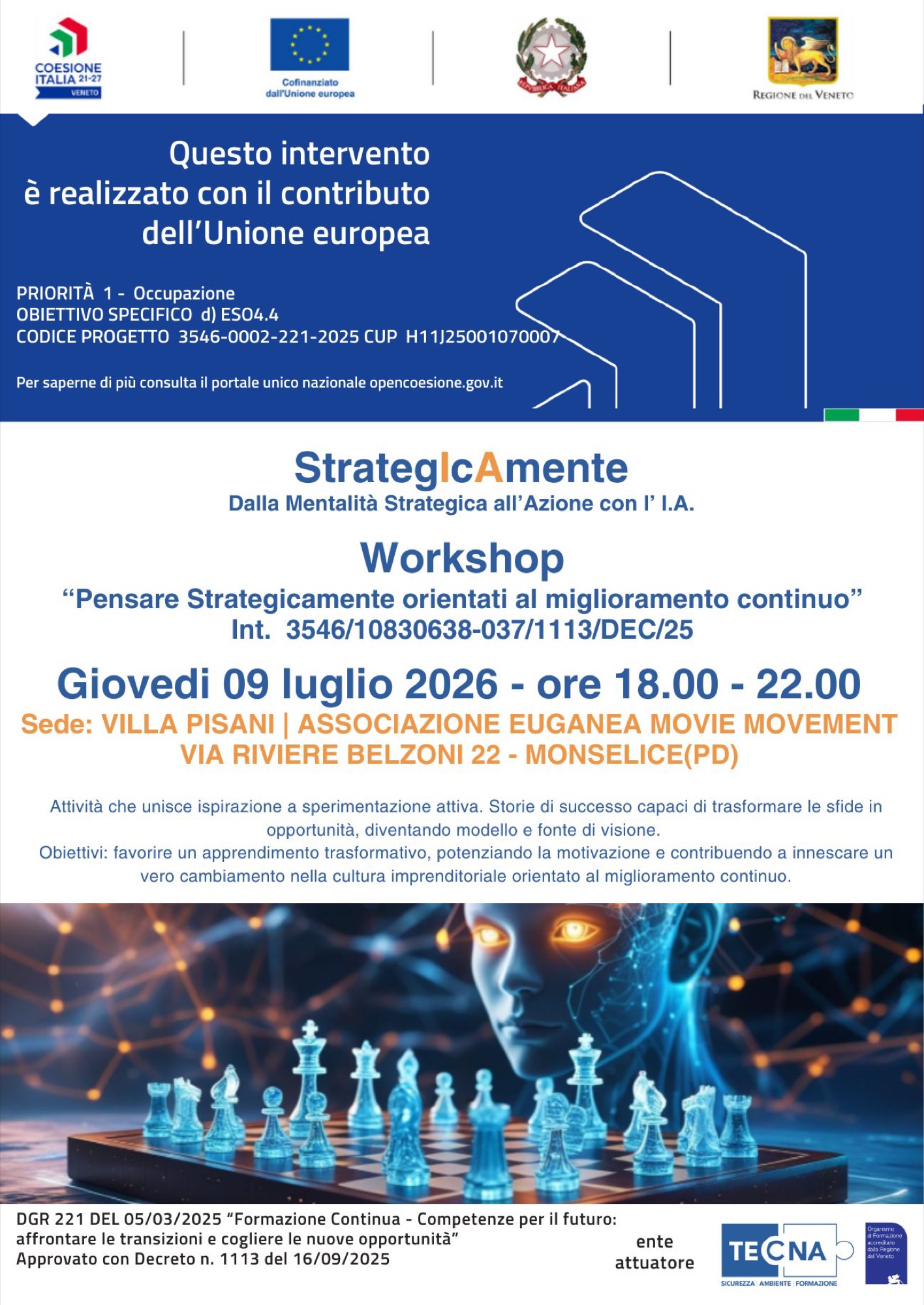 Locandina del workshop che ospitava l’evento demo