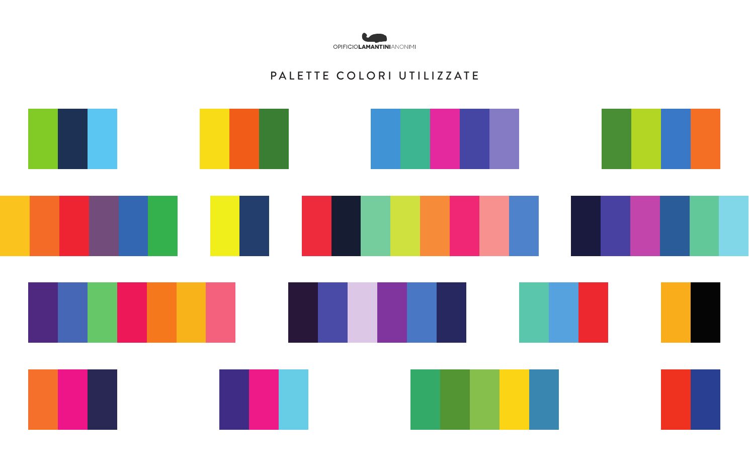 Palette colori usate dai concorrenti di Unet nel mercato dell’energia